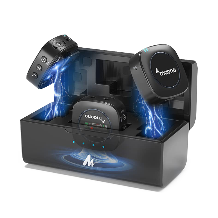 Maono AU-WM821 ультракомпактная двухканальная накамерная беcпроводная система, 2 передатчика3