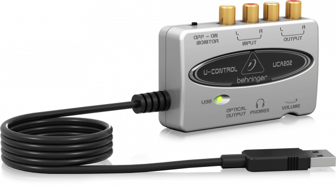 Behringer UCA202 внешний портативный звуковой интерфейс