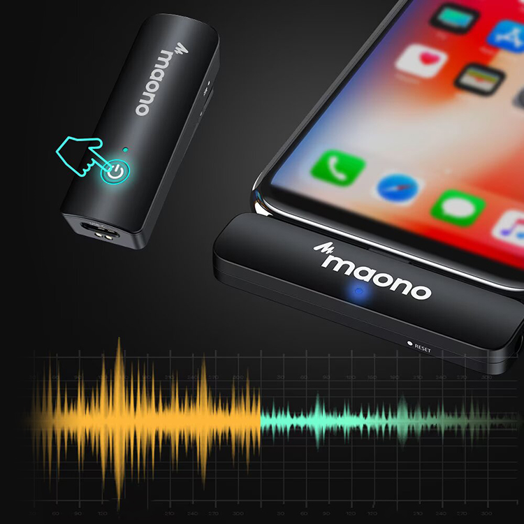Maono WM600 C1 ультракомпактная двухканальная беcпроводная система, 1 передатчик4