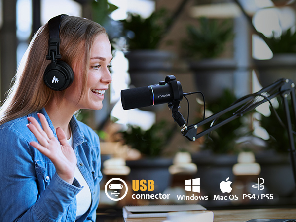 Maono PD200X динамический микрофон, кардиода, UCB-C/XLR выходы, черный5