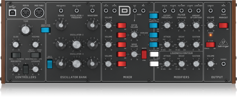 Behringer MODEL D Аналоговый синтезатор2