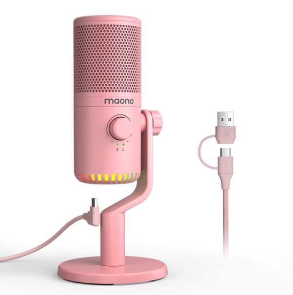 Maono DM30 (pink) USB-микрофон