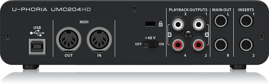 Behringer UMC204HD внешний звуковой/MIDI интерфейс, USB 2.03