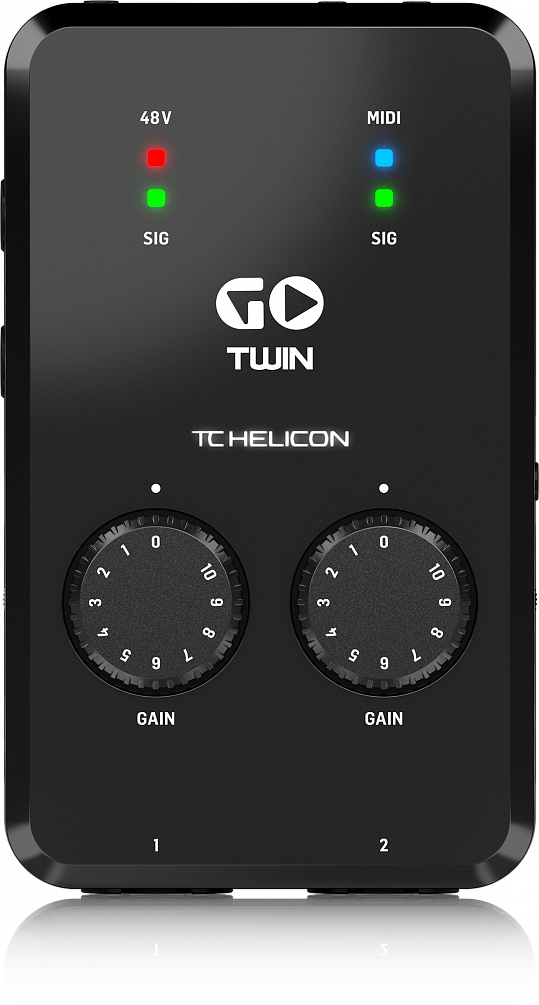 TC Helicon GO TWIN USB-аудиоинтерфейс для мобильных устройств, 2  входа2