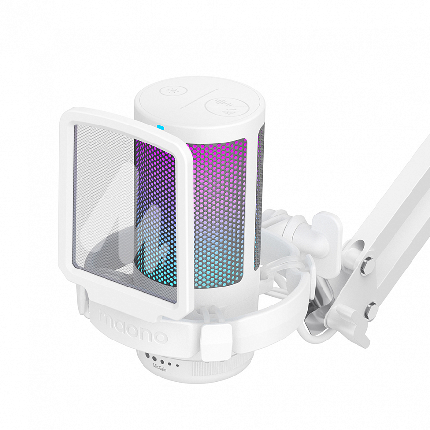 Maono DGM20S Gamerwave конденсаторный USB микрофон, пантограф, 24bit/48kHz, белый5