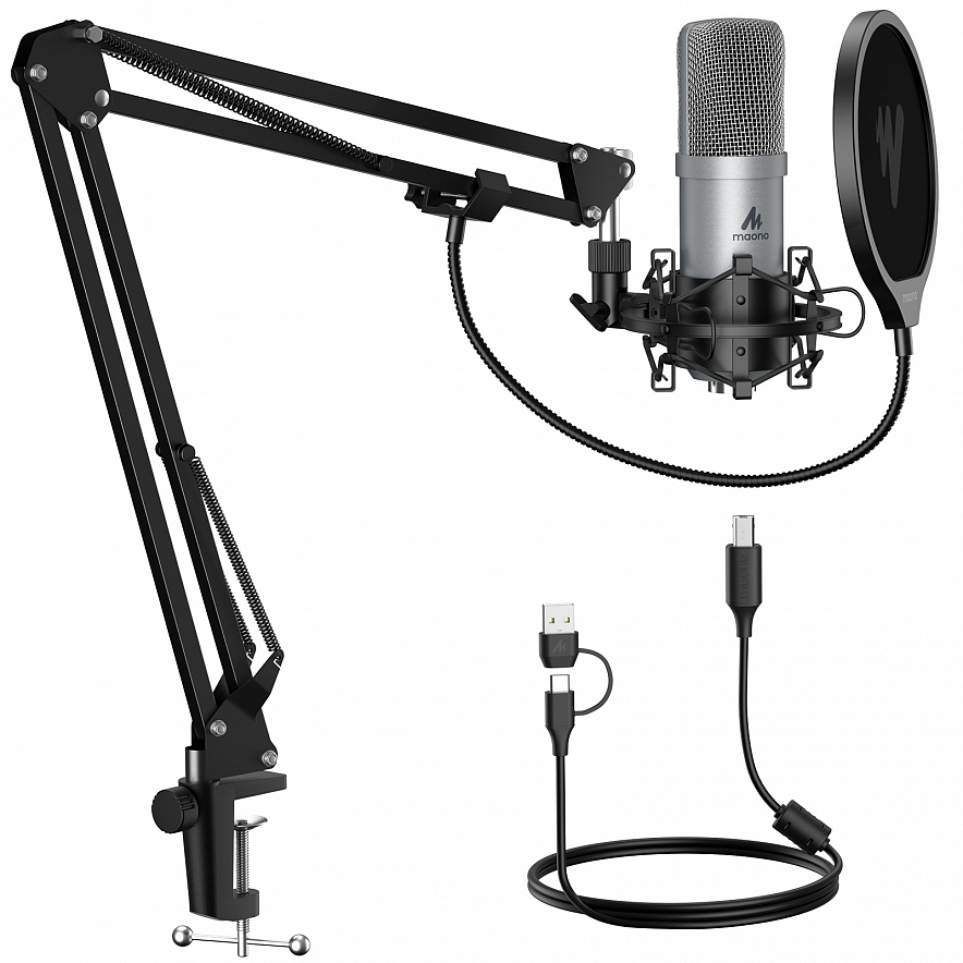 Maono AU-A04E (silver) USB-микрофон4
