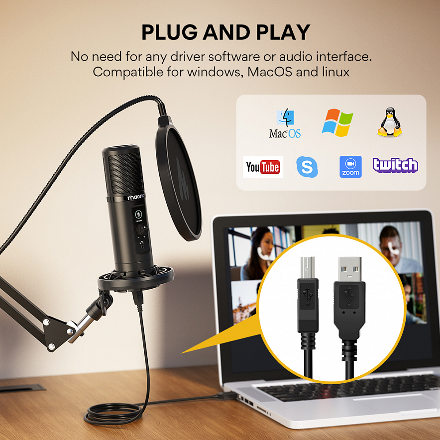 Maono AU-PM422 Микрофонный комплект4