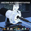 Maono PD200X динамический микрофон, кардиода, UCB-C/XLR выходы, белый4