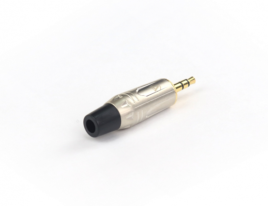 AuraSonics JA35 кабельный разъем Jack 3.5мм TRS (стерео) штекер, матовый никель, до 50 В2
