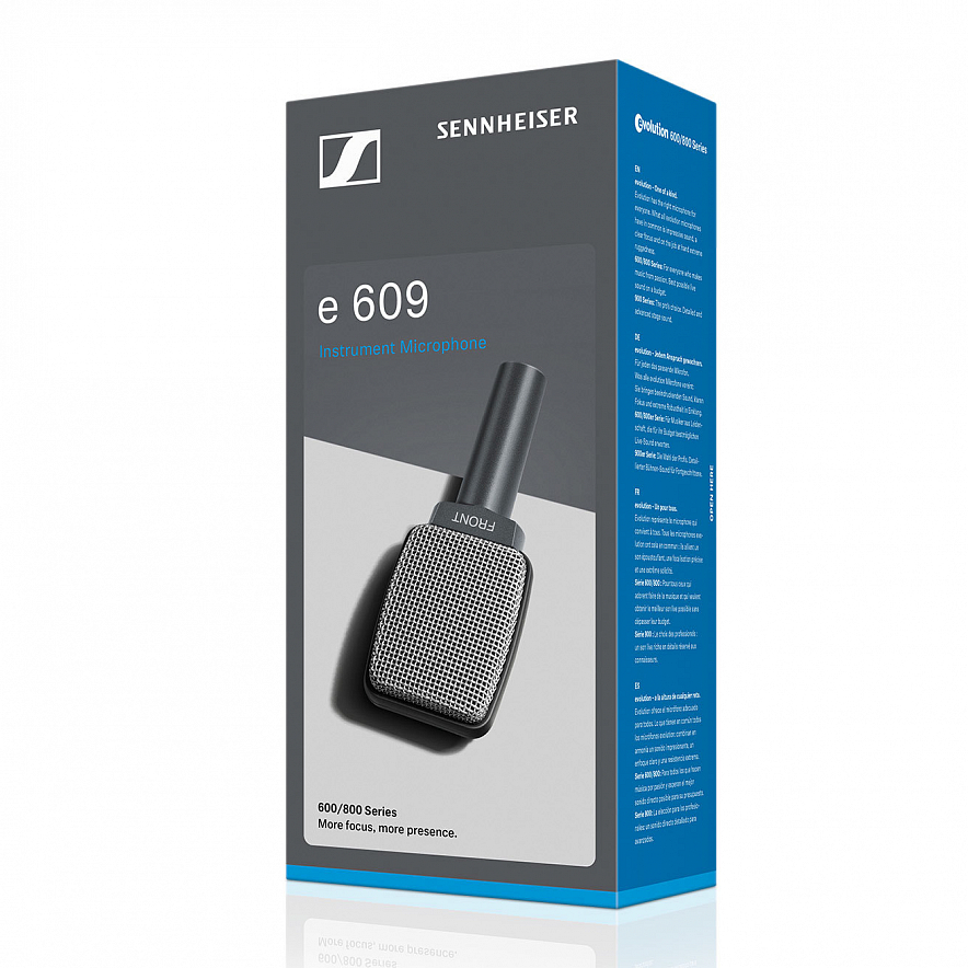 Sennheiser e 609 silver Супер-кардиоидный инструментальный микрофон5