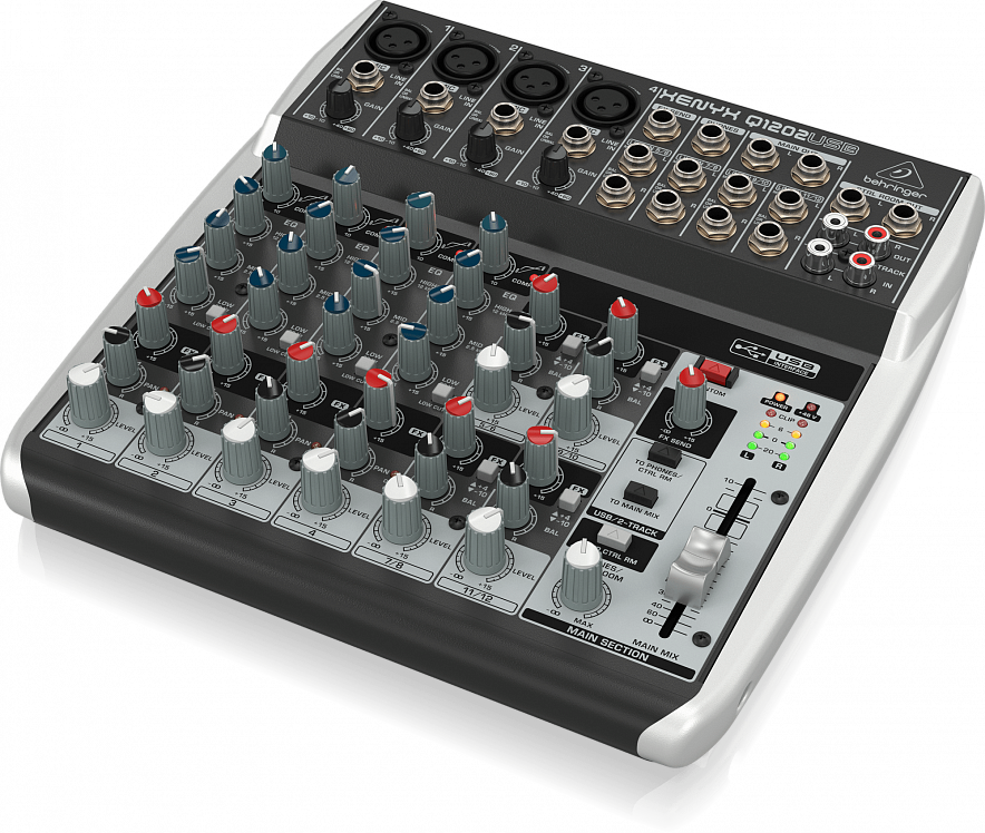 Behringer XENYX Q1202USB аналоговый микшер, 12 каналов4