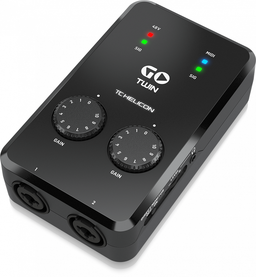 TC Helicon GO TWIN USB-аудиоинтерфейс для мобильных устройств, 2  входа4