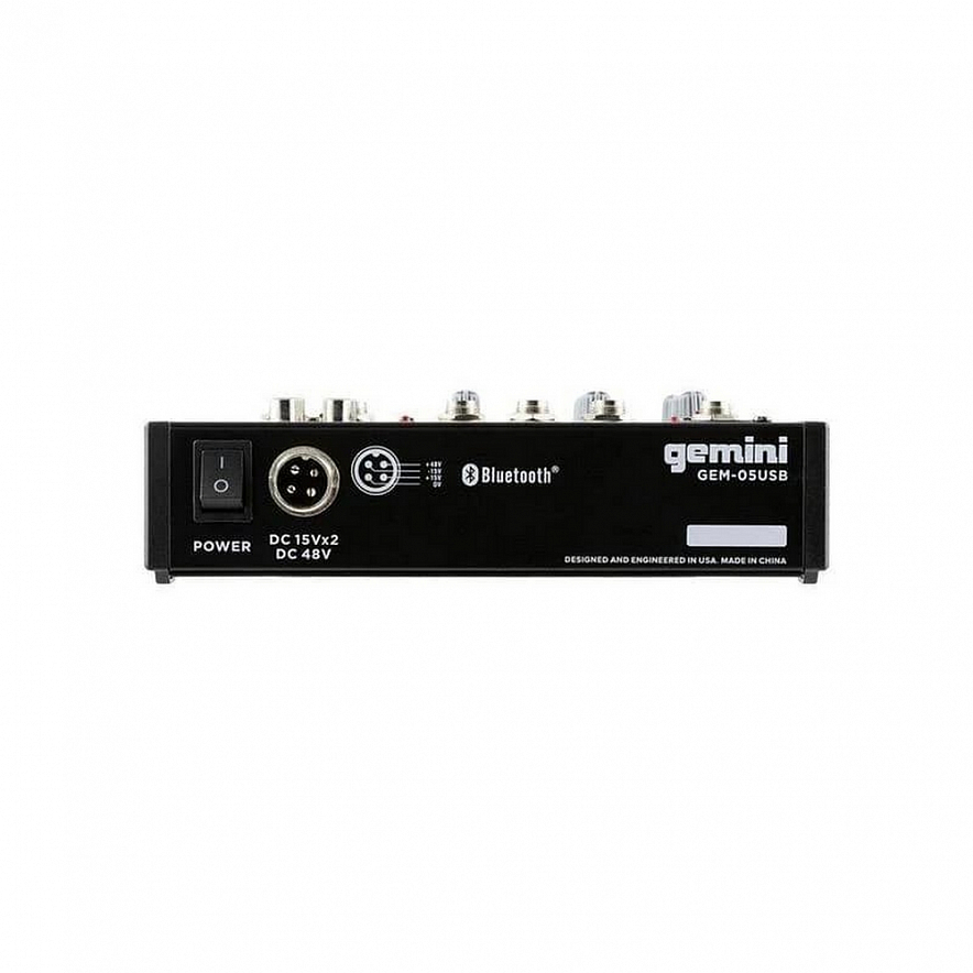 Gemini GEM-05USB 5-ти канальный микшер с Bluetooth4