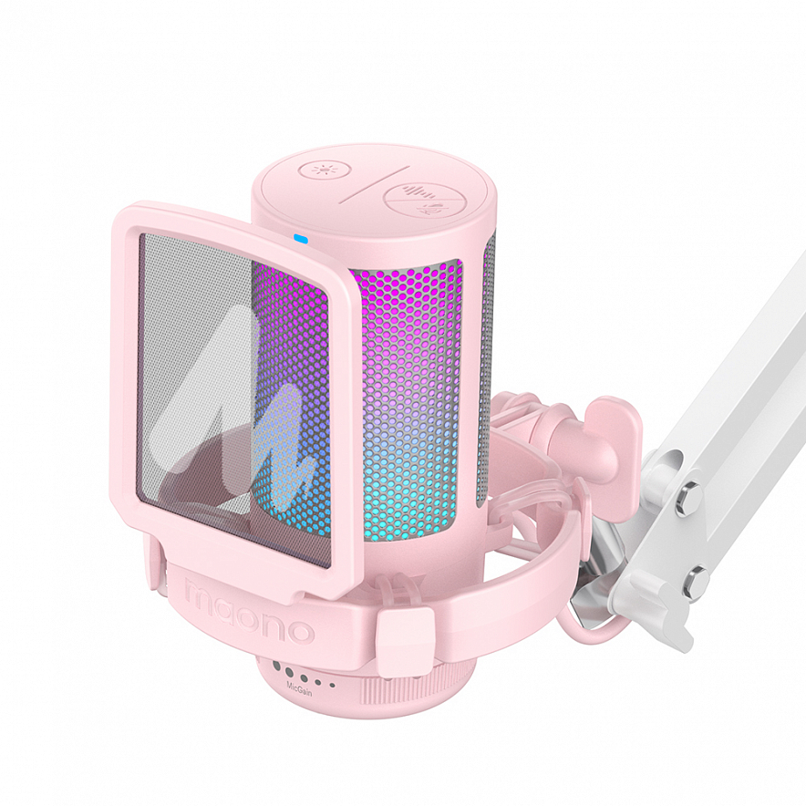 Maono DGM20S Gamerwave конденсаторный USB микрофон, пантограф, 24bit/48kHz, розовый5